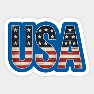 USA US Flag Patriotic 4th of July America Sticker